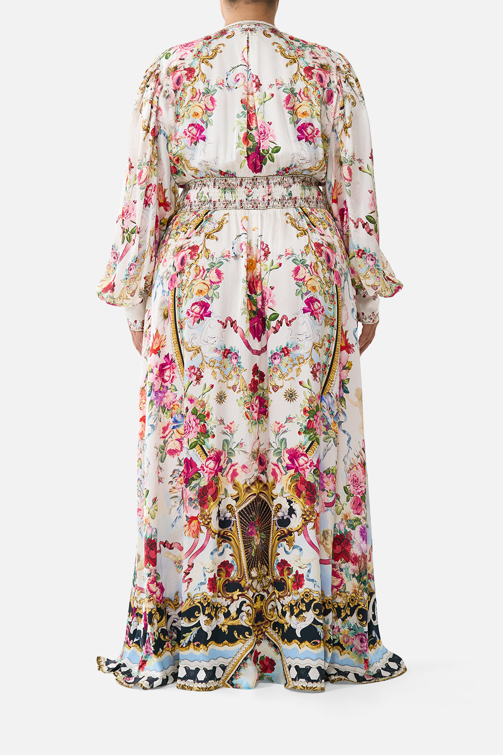 SHAPED WAISTBAND DRESS WITH GATHERED SLEEVES TORERO LIBERTINE