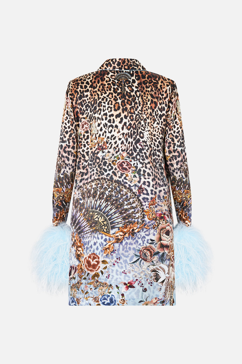 MINI SHIRT DRESS WITH FEATHERS FIESTA, SIESTA, REPEAT