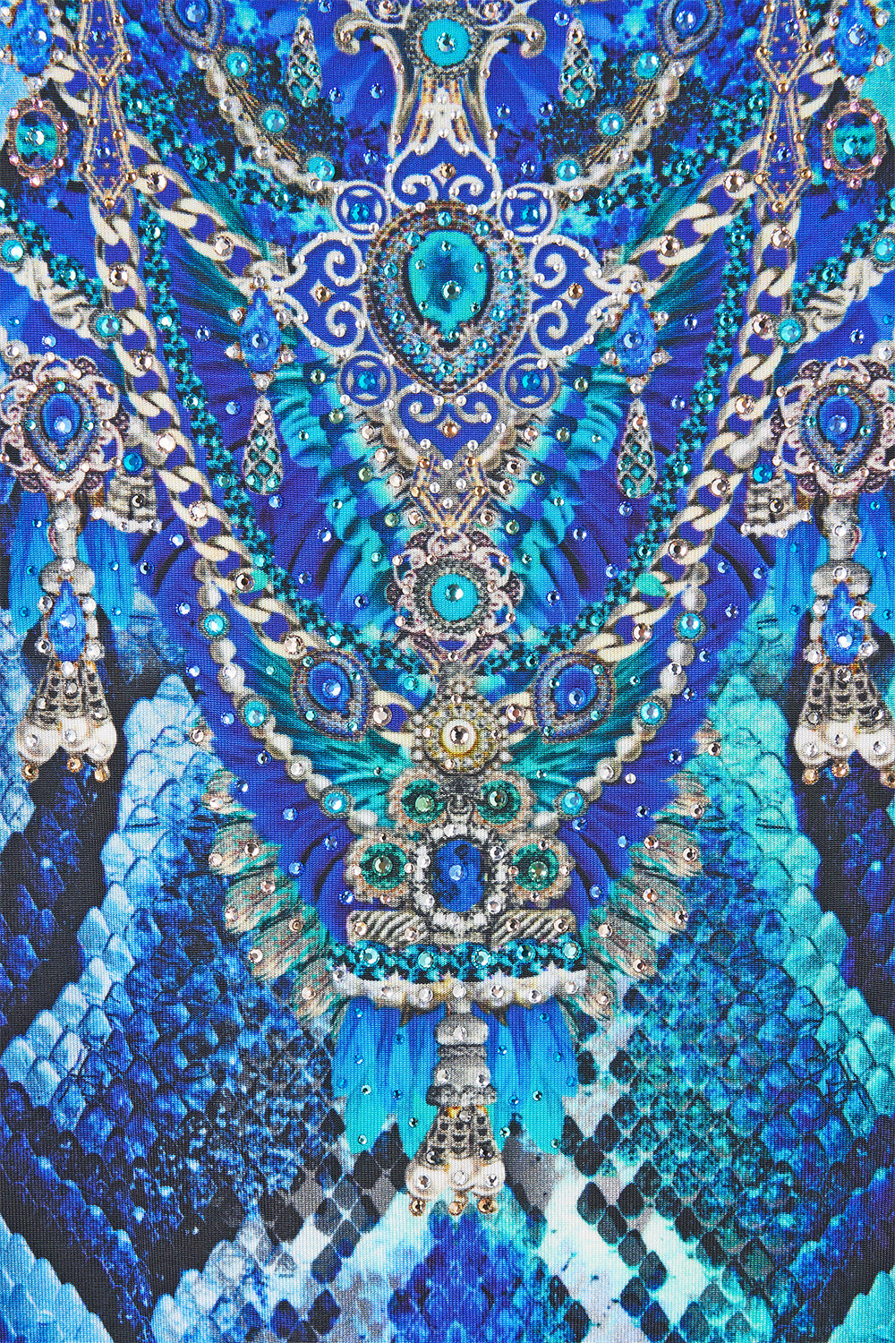 BAT SLEEVE KAFTAN WITH COLD SHOULDER THE SAPPHIRE SERPENT