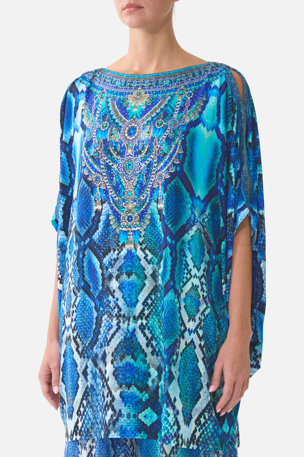 BAT SLEEVE KAFTAN WITH COLD SHOULDER THE SAPPHIRE SERPENT