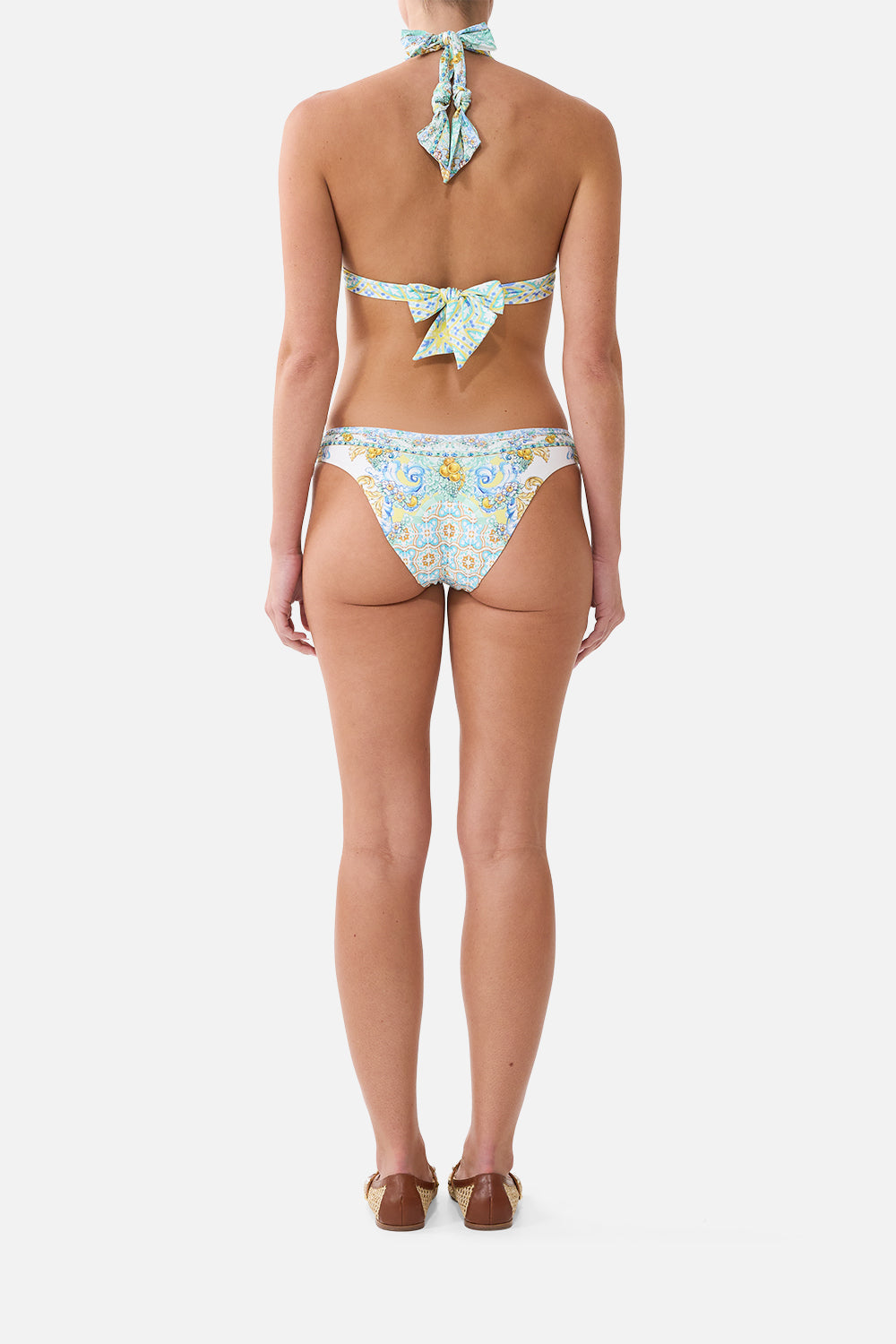 SOFT THICK TIE TRI BIKINI SET W TRIMS DIAL UP THE TILES