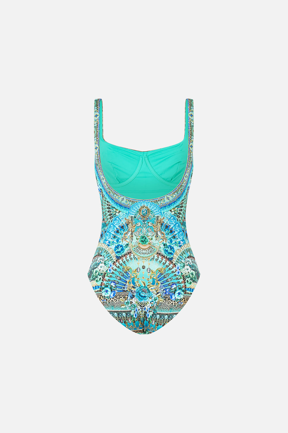 UNDERWIRE SQUARE NECK ONE PIECE W SCOOP BACK FLAMENCO EUPHORIA