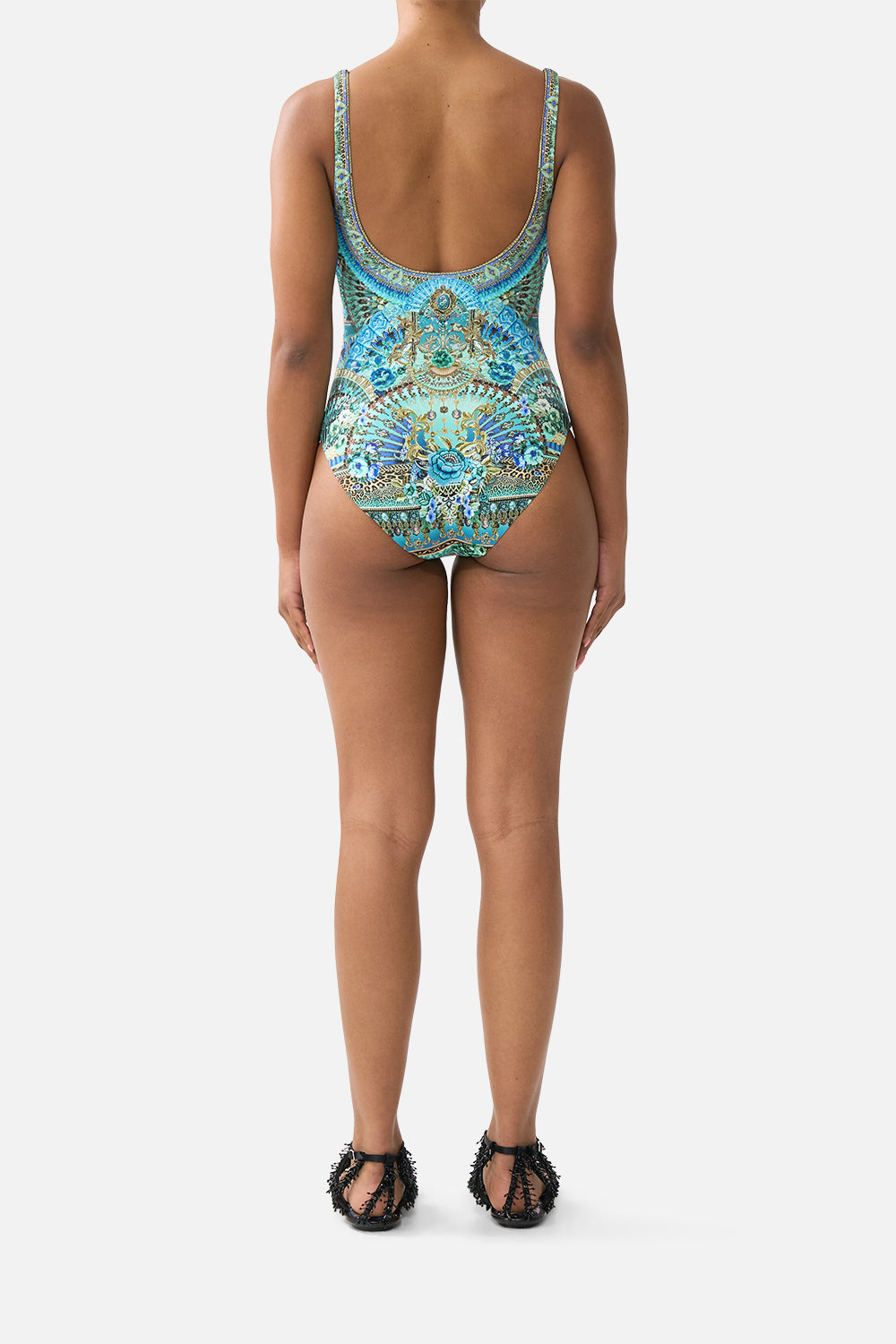 UNDERWIRE SQUARE NECK ONE PIECE W SCOOP BACK FLAMENCO EUPHORIA