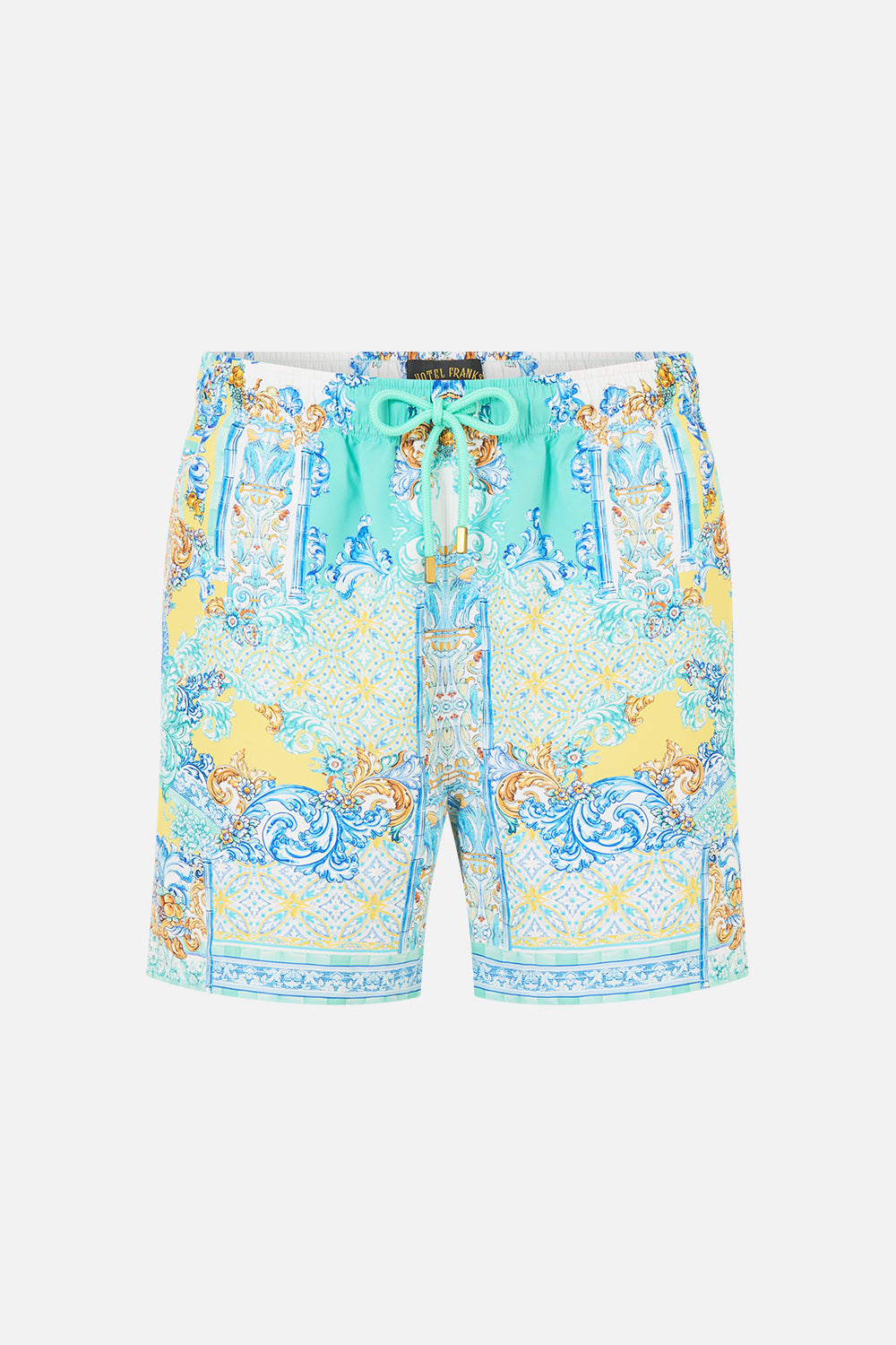 MID LENGTH BOARDSHORT WITH ELASTIC WAIST DIAL UP THE TILES