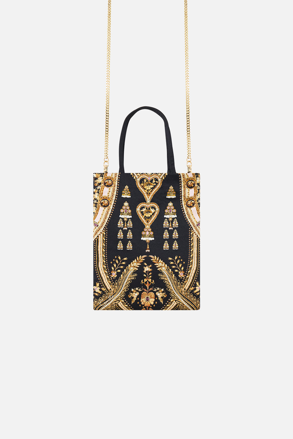 EMBELLISHED MINI TOTE WITH CHAIN STRAP TAURUS RISING