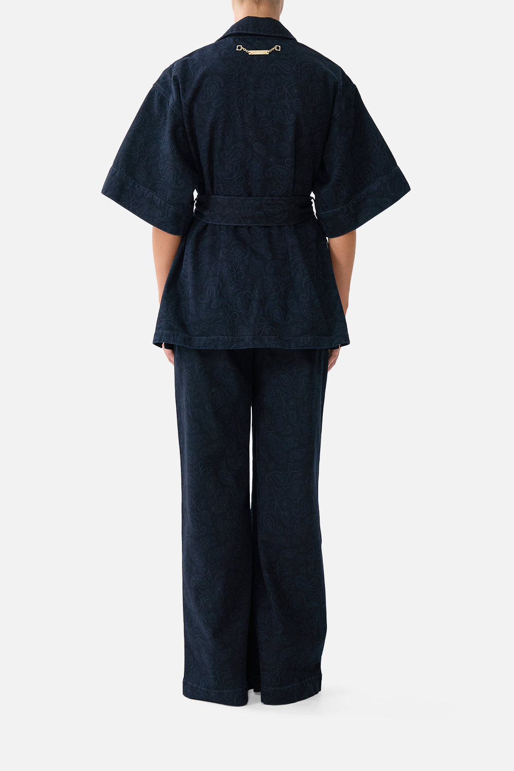 LALITA AZUL ARISTOCRACY SHORT SLEEVE JACKET DENIM