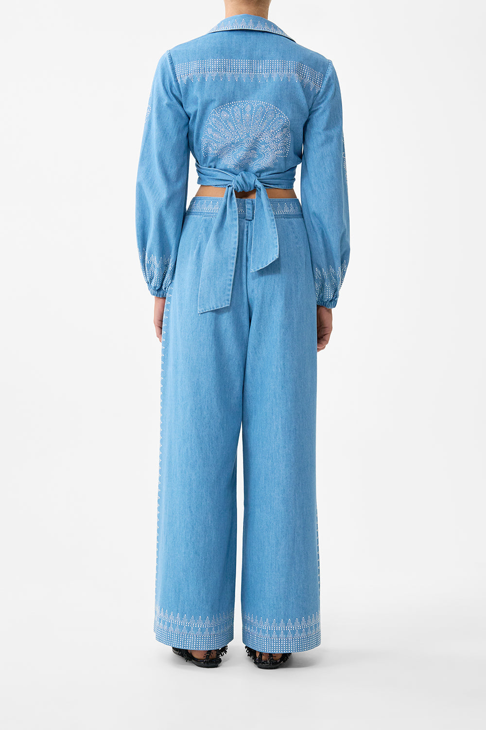 CROPPED WRAP SHIRT THE HUM OF THE ALHAMBRA