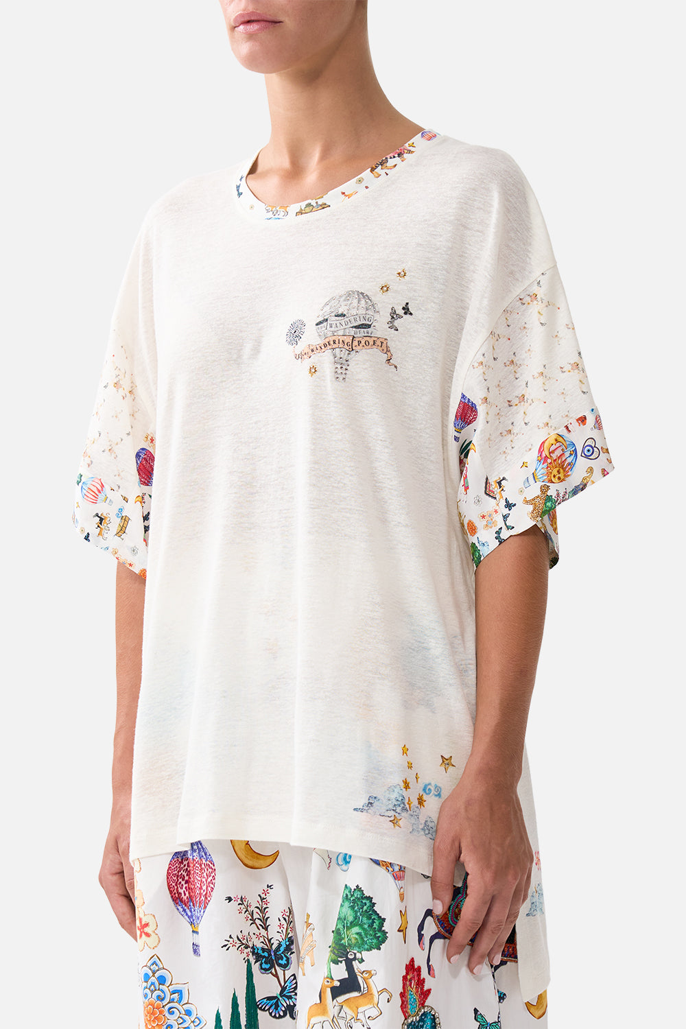 PANELLED SIDE SPLIT TEE KAPADOKYA KITSCH