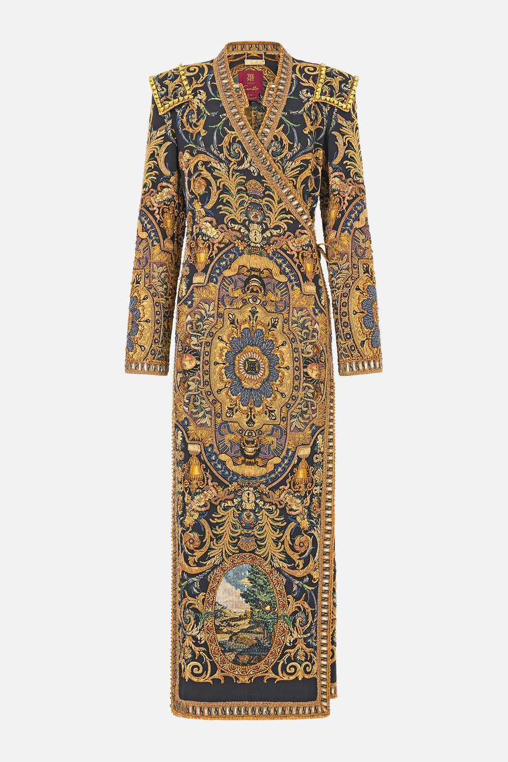 The CAMILLA Cross Over Coat in our Museum Memoirs print.
