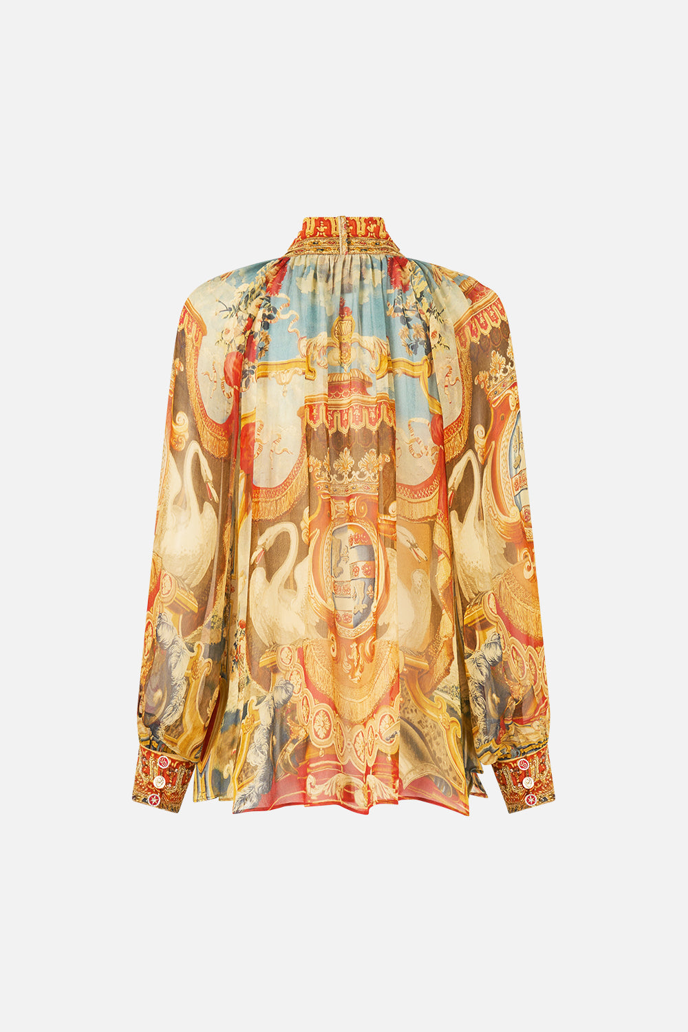 DETACHABLE PUSSY BOW RAGLAN BLOUSE LIFE’S RICH TAPESTRY