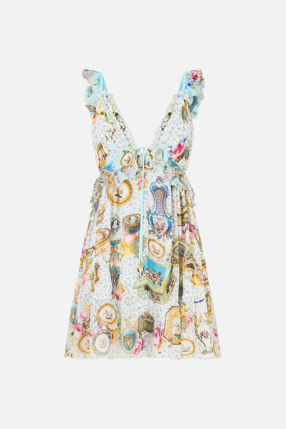 CURVED HEM RUFFLE DRESS ART FOR THE ARTISANS
