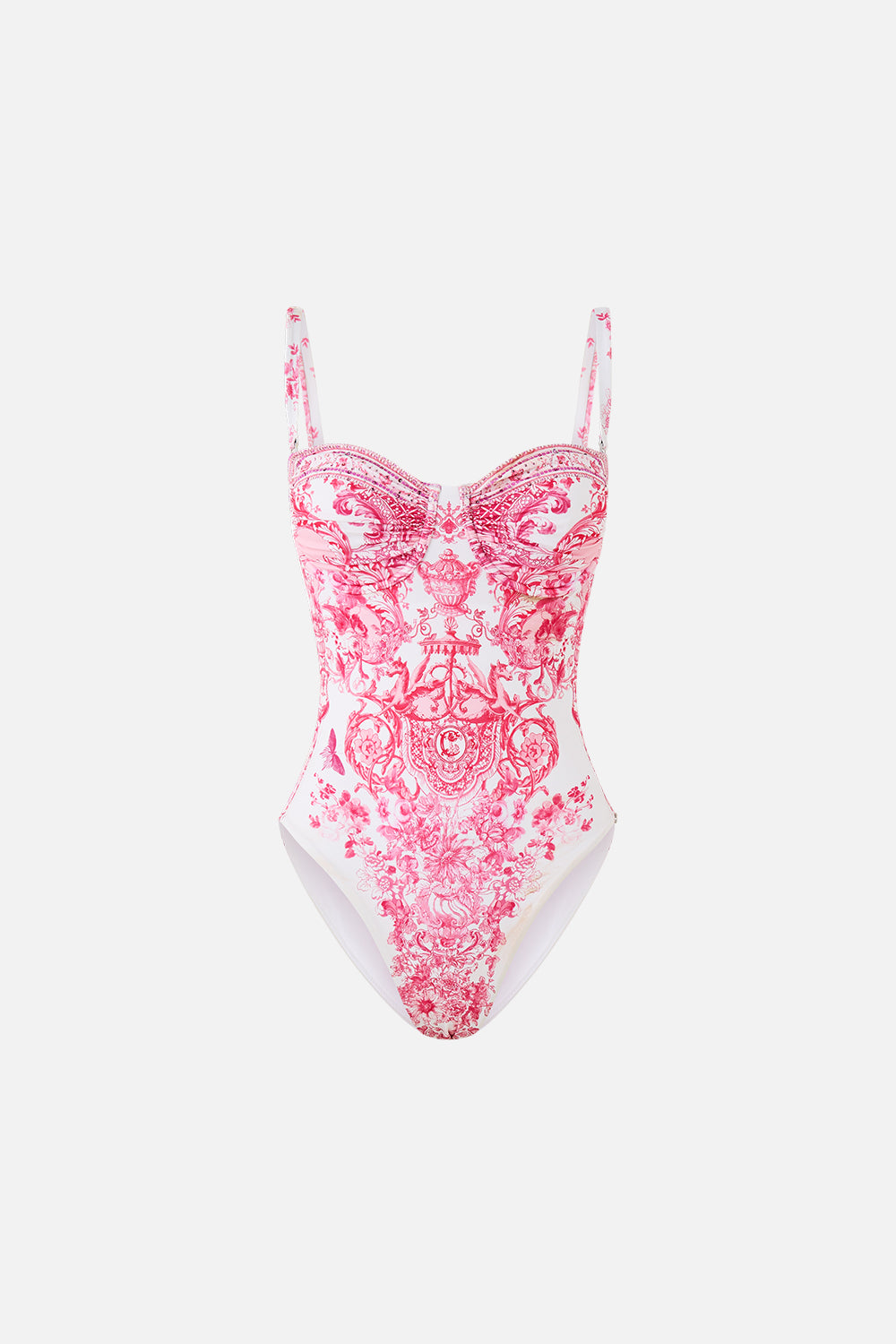 RUCHED CUP UNDERWIRE ONE PIECE LIVIN LA VIDA ROSA