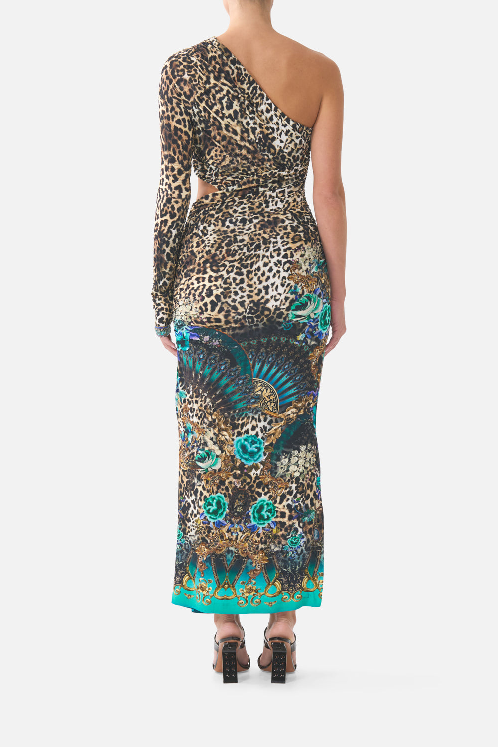 ONE SHOULDER JERSEY CUT OUT DRESS FLAMENCO EUPHORIA