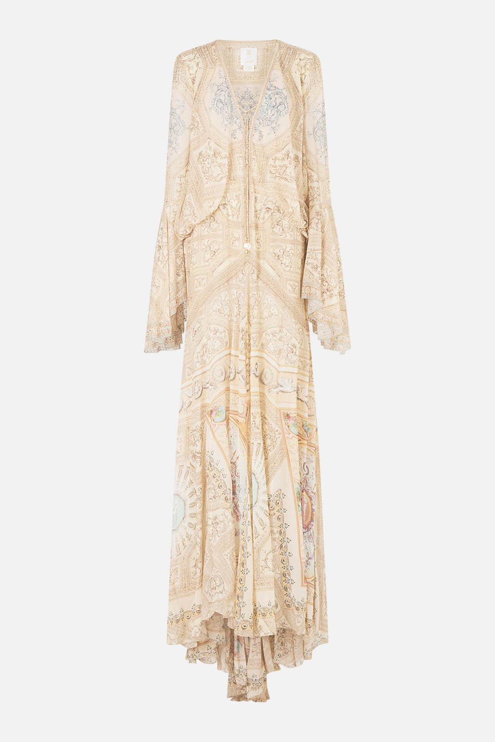 LOW CUT LACE UP FRONT LONG DRESS A BELOVED BOUDOIR