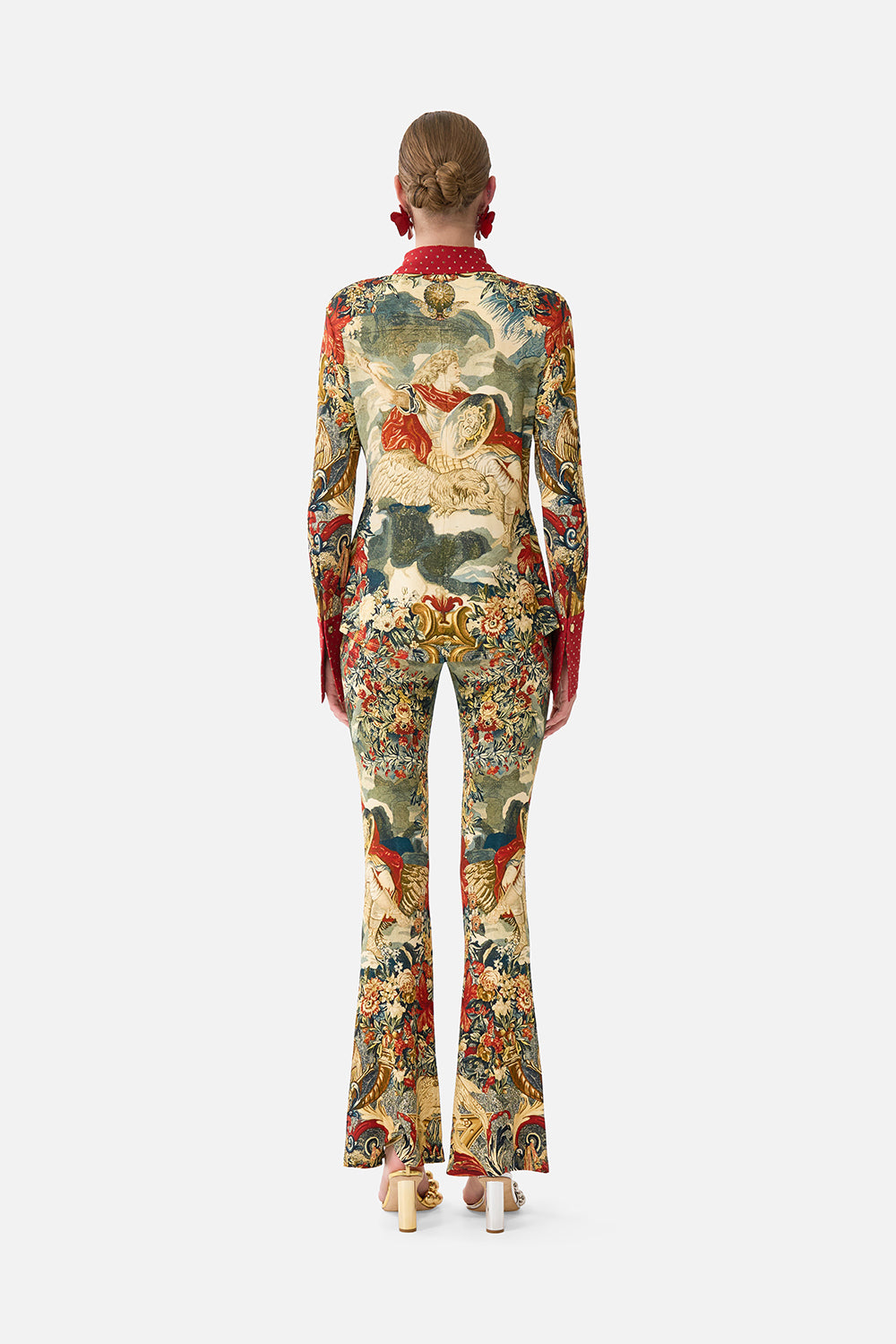 The CAMILLA Fitted Jersey Shirt in our Meet Me At The Met print.