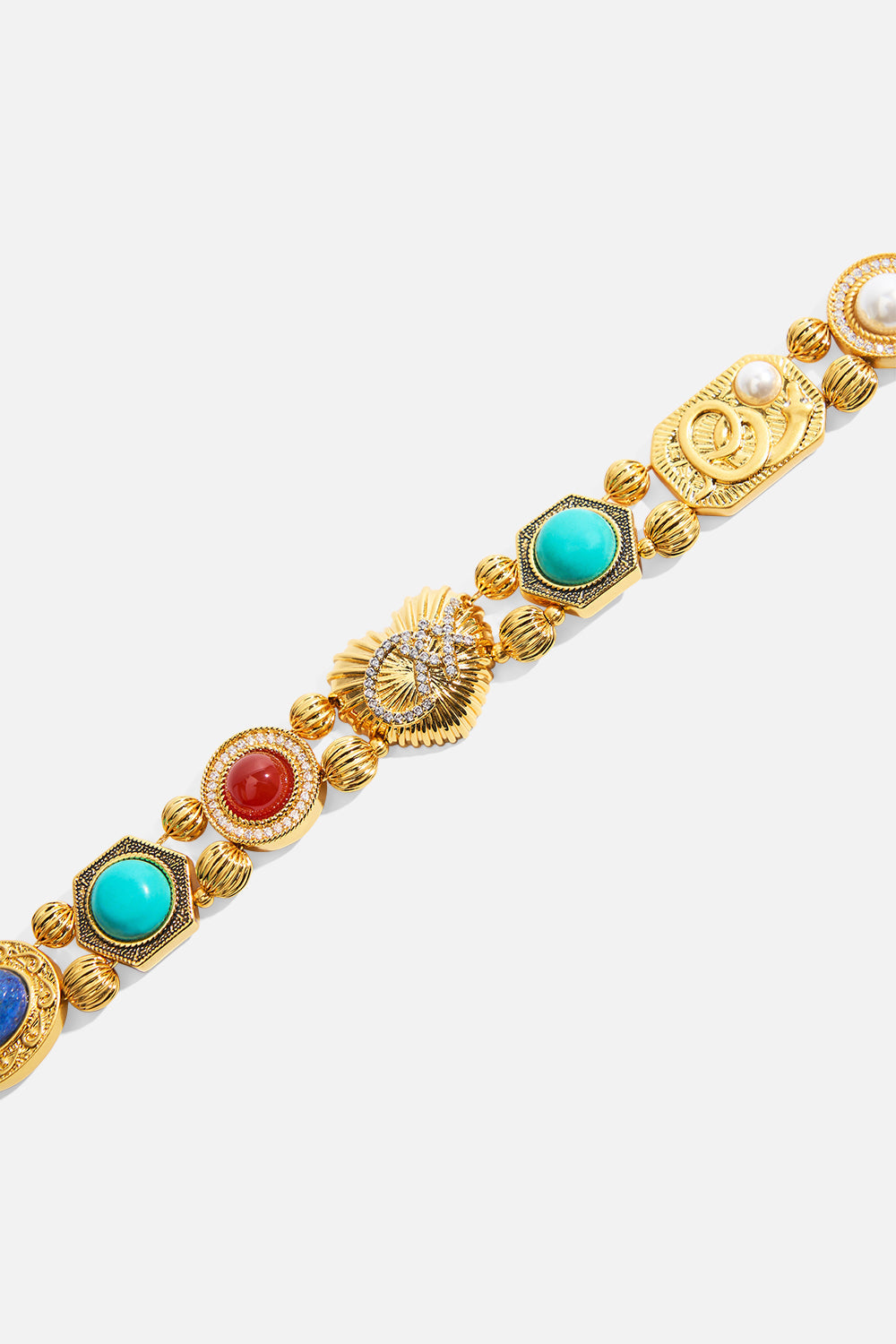 MY CAMEO ROMEO STATEMENT NECKLACE GOLD