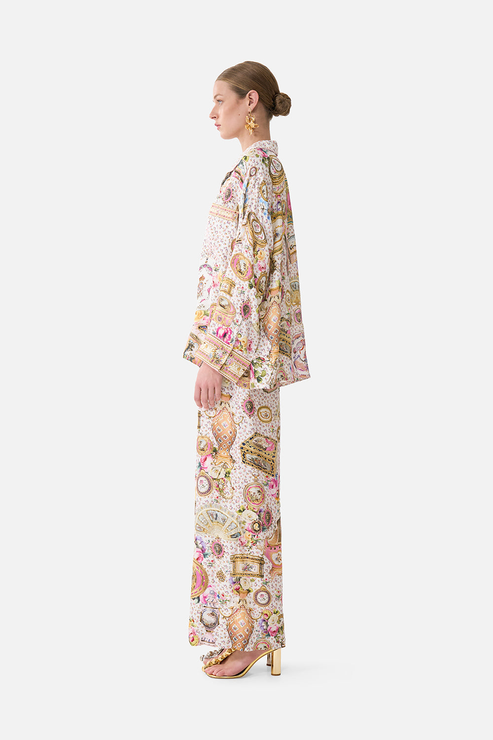 WIDE LEG WAISTED PANT IN THE HEART OF ART