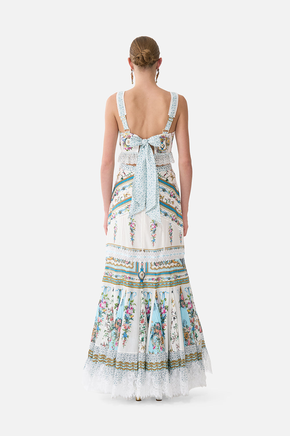 FLARED MAXI SKIRT WITH GODETS ART FOR THE ARTISANS