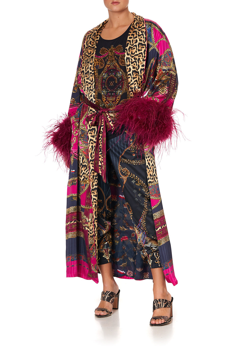 LONG ROBE WITH FLARED SLEEVE DINING HALL DARLING