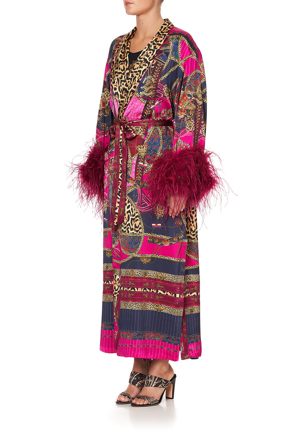 LONG ROBE WITH FLARED SLEEVE DINING HALL DARLING