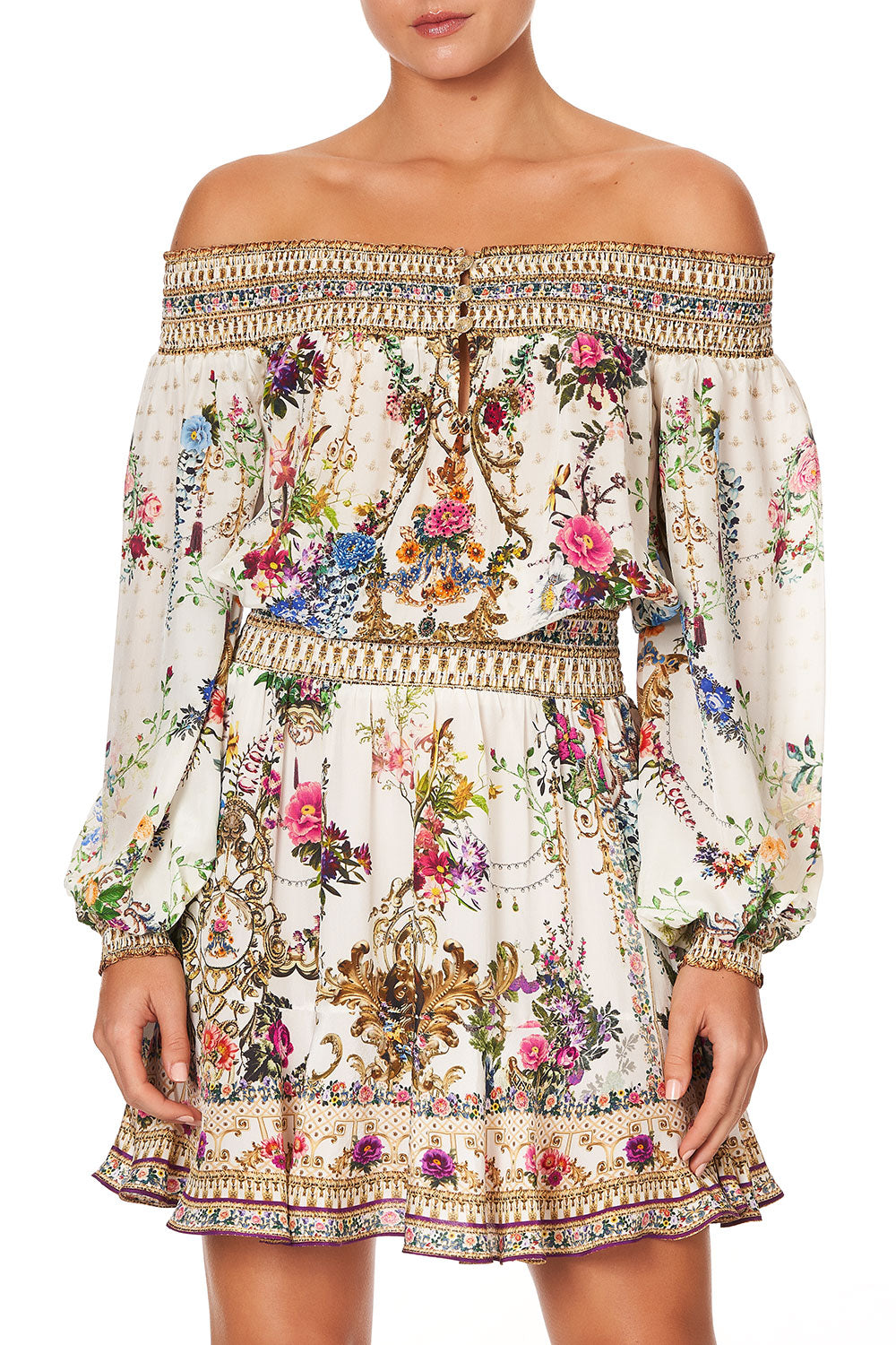 OFF SHOULDER SHORT DRESS BY THE MEADOW