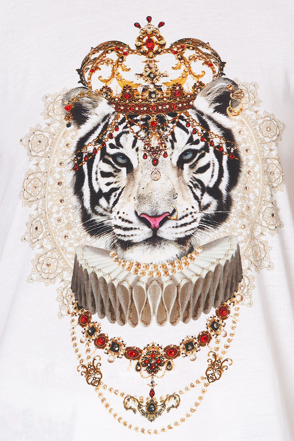 SLIM FIT ROUND NECK T-SHIRT PARTY IN THE PALACE