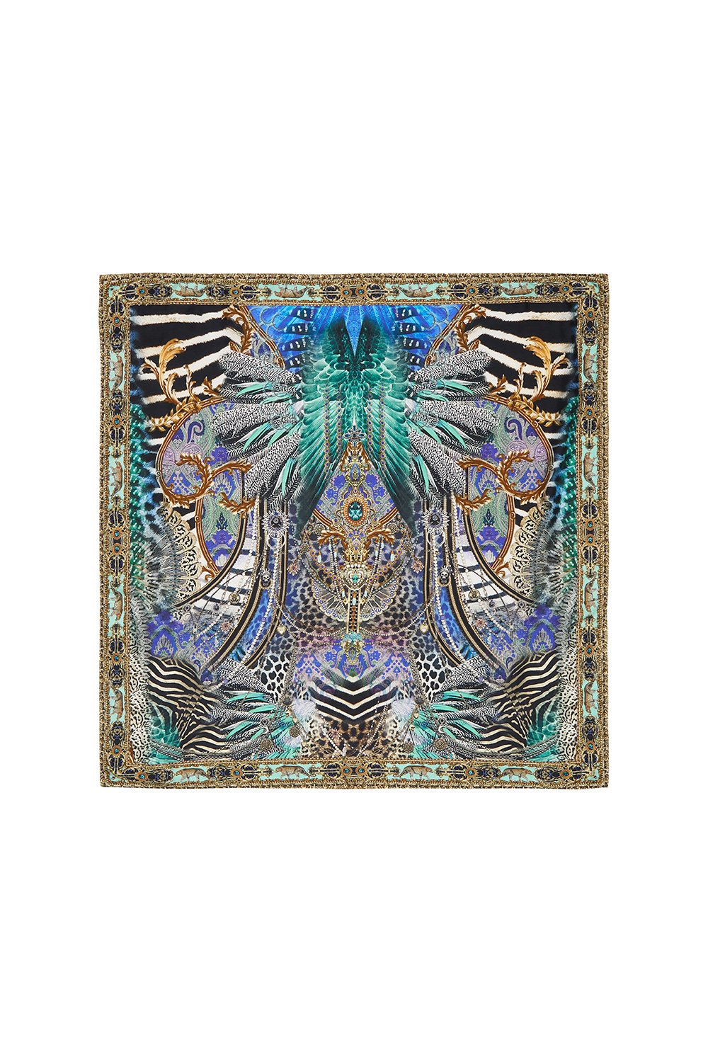 LARGE SQUARE SCARF ANIMAL ARMY