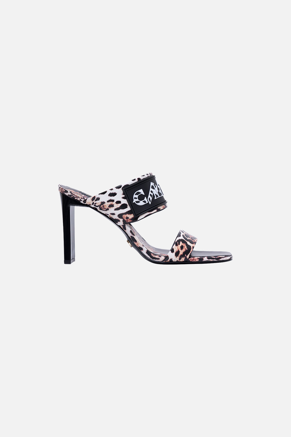 SLIM BLOCK HEEL MULE TIGER TALK