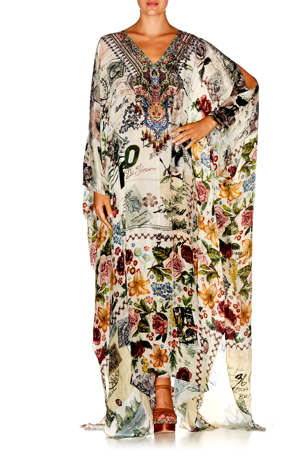 MEMORY LANE SLIT FRONT & SLEEVE KAFTAN