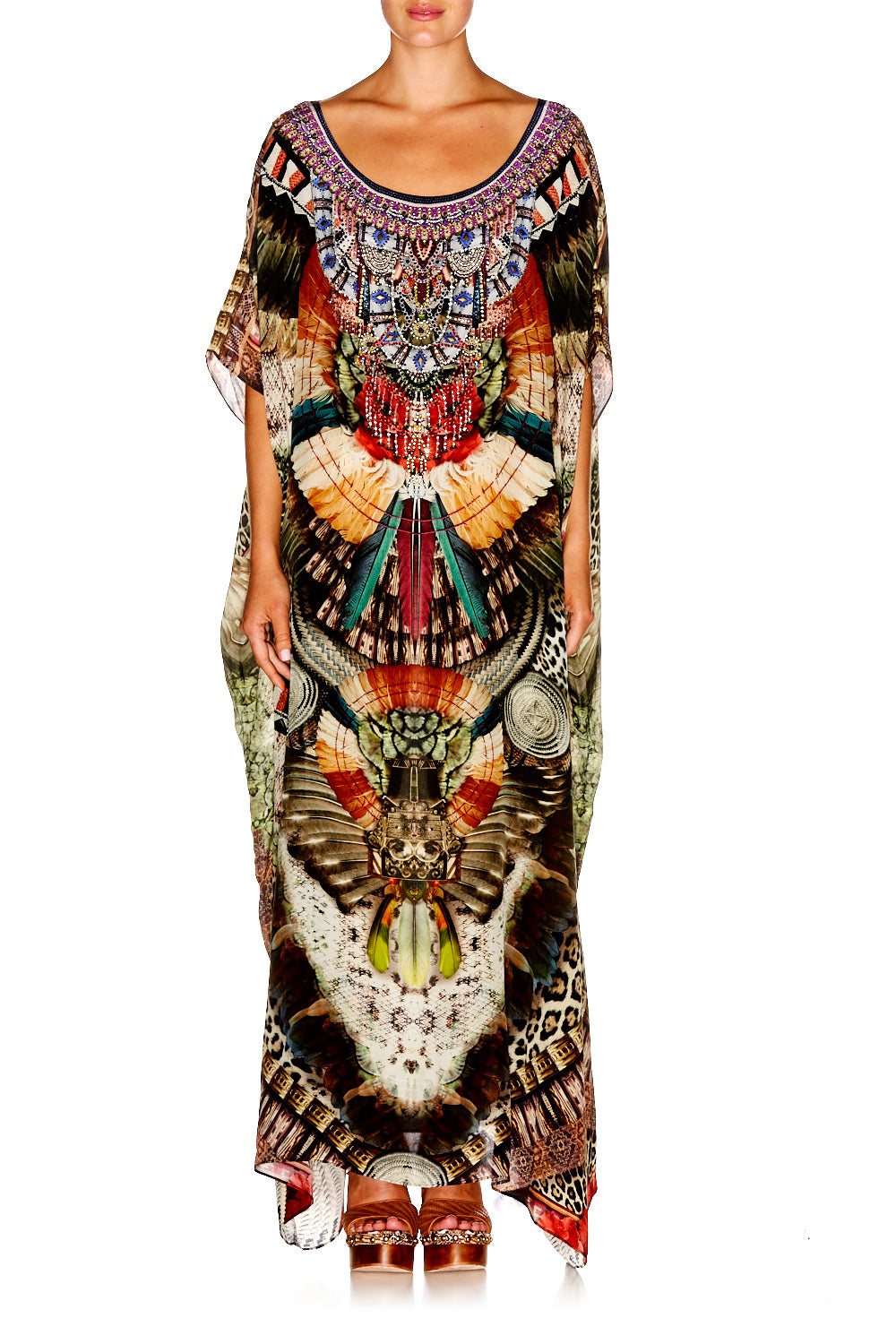 LIGHT MY FIRE ROUND NECK KAFTAN