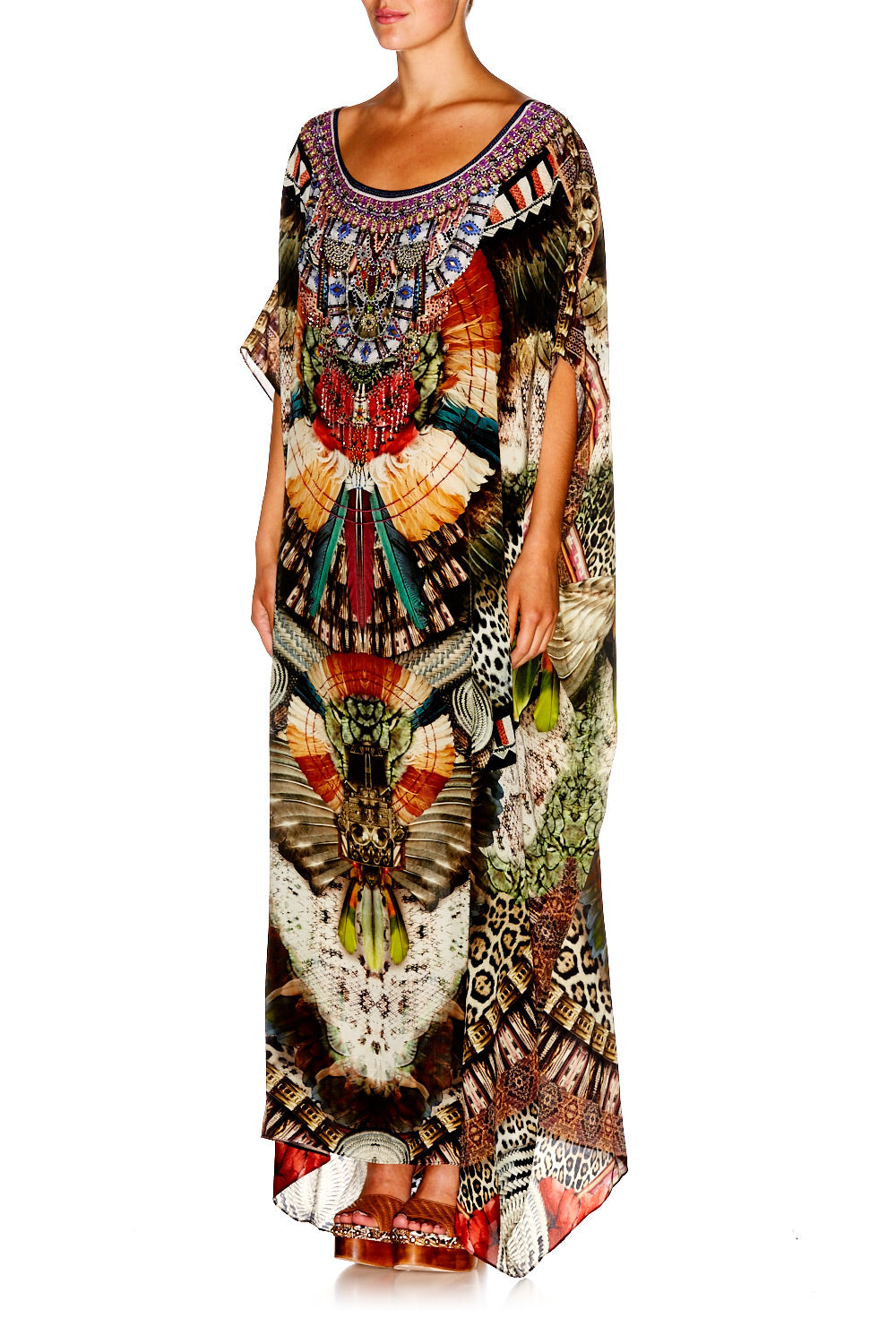 LIGHT MY FIRE ROUND NECK KAFTAN