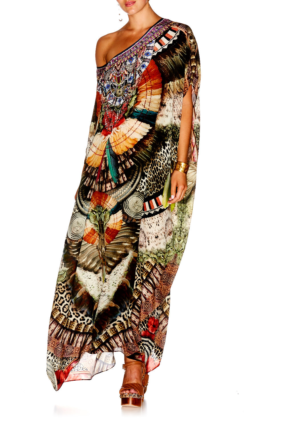 LIGHT MY FIRE ROUND NECK KAFTAN