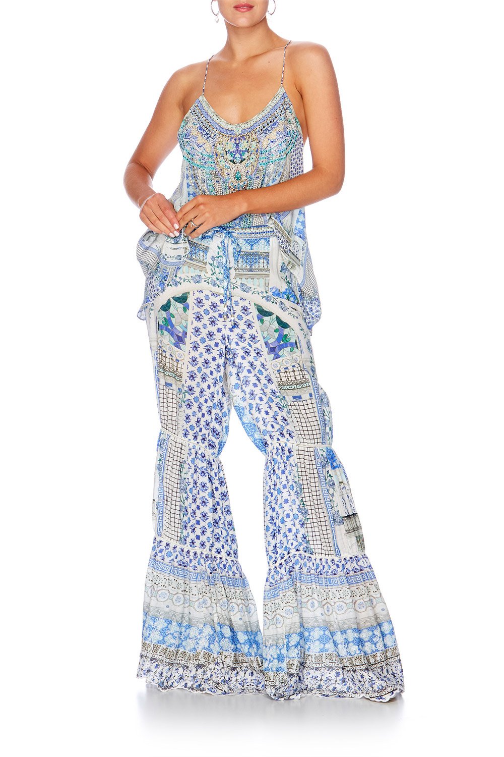 SALVADOR SUMMER WIDE LEG TIERED PANT