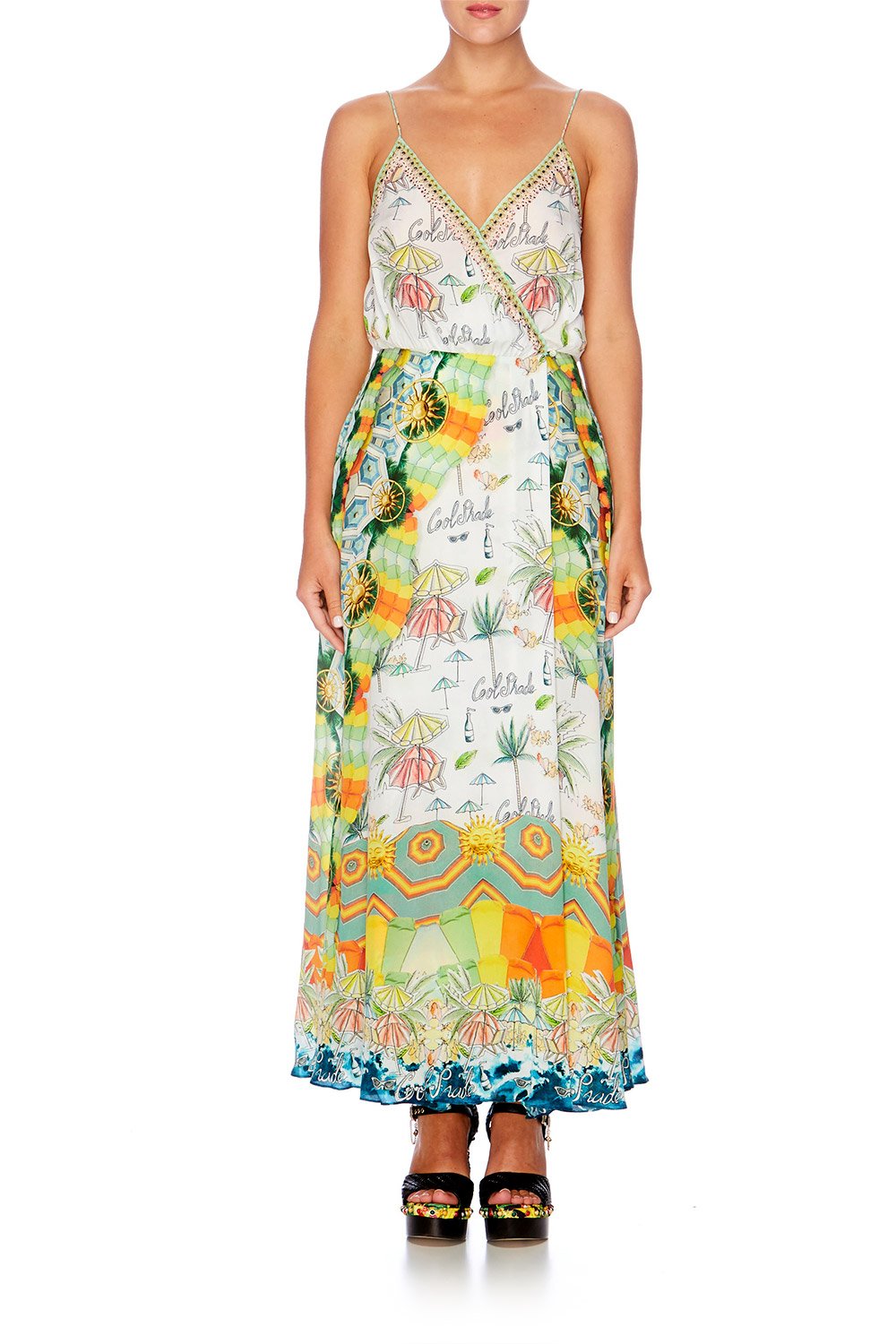 SUNDOWNERS STRAPPY WRAP DRESS