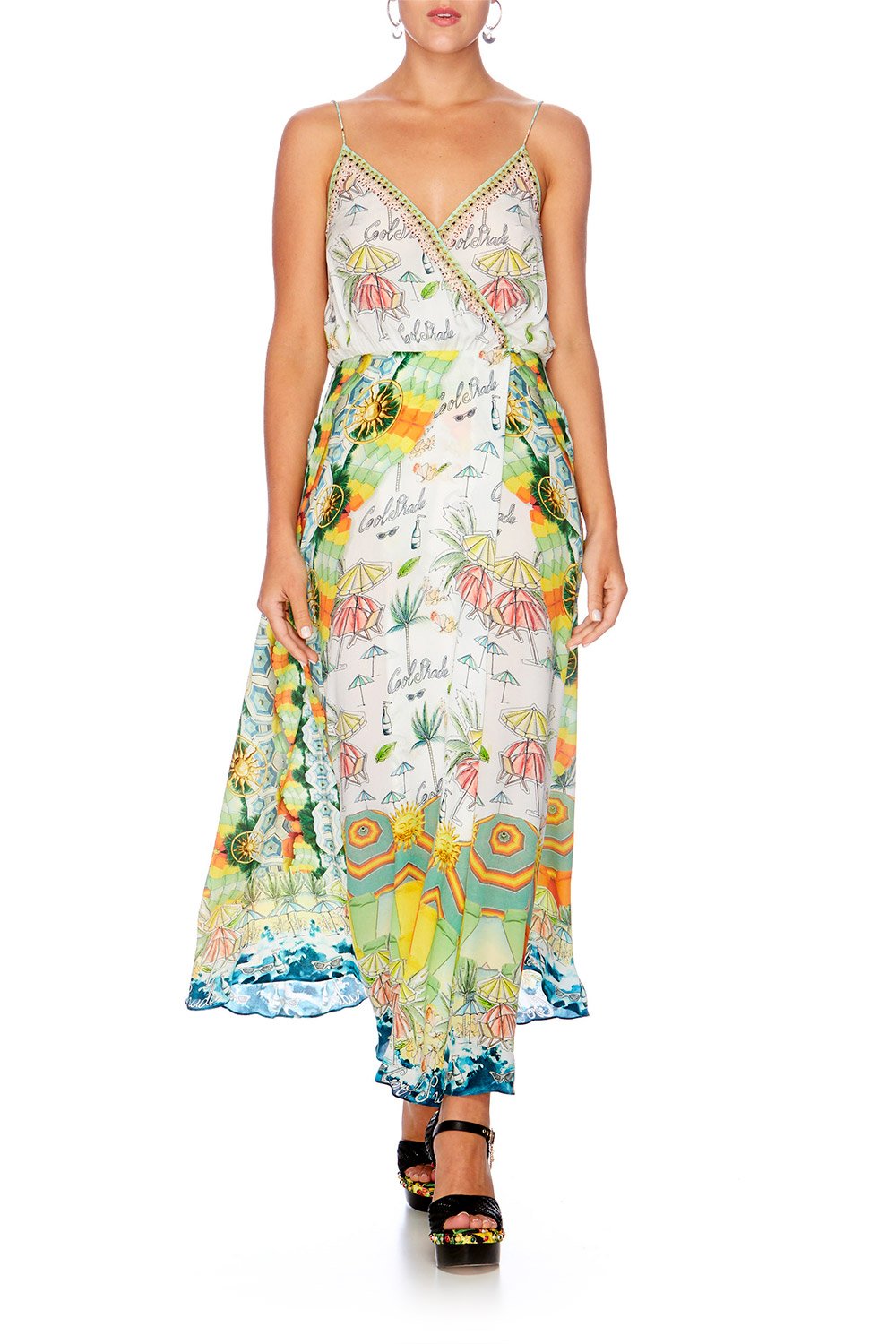 SUNDOWNERS STRAPPY WRAP DRESS