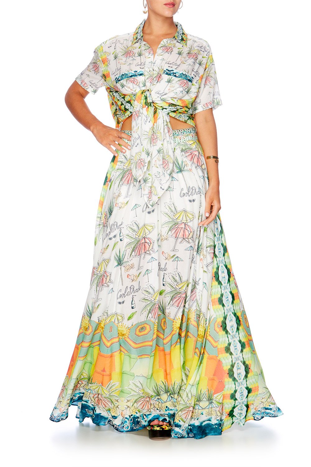 SUNDOWNERS HIGH WASITED FULL SKIRT