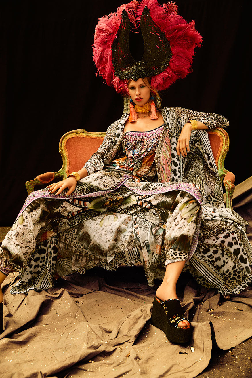 LIGHT MY FIRE MINI DRESS WITH LONG OVERLAY