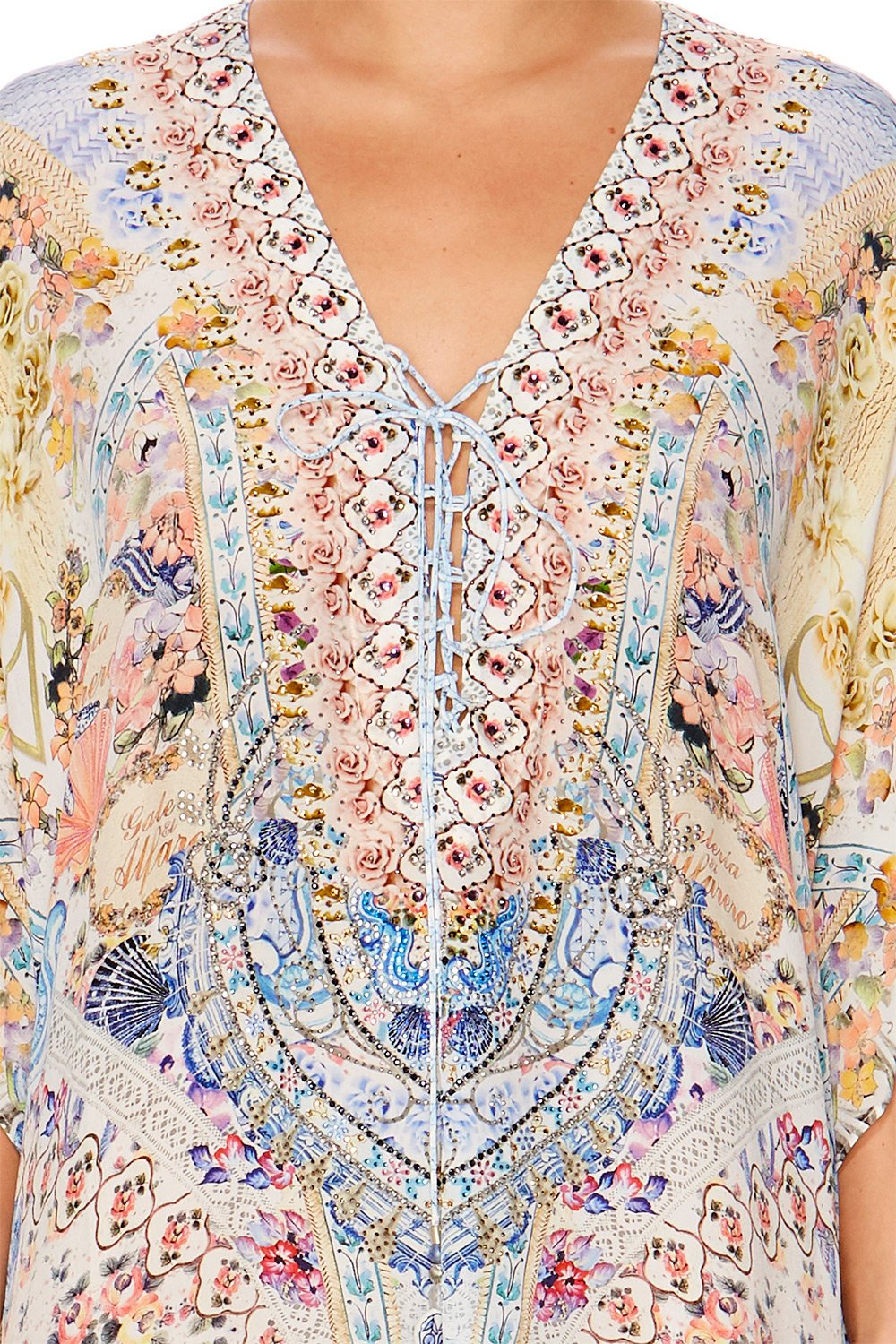 GIRL NEXT DOOR SHORT LACE UP KAFTAN