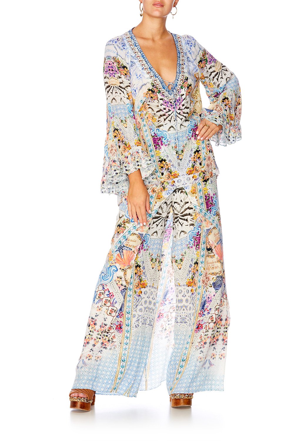 GIRL NEXT DOOR BLOUSE W FRILL SLEEVE & HEM