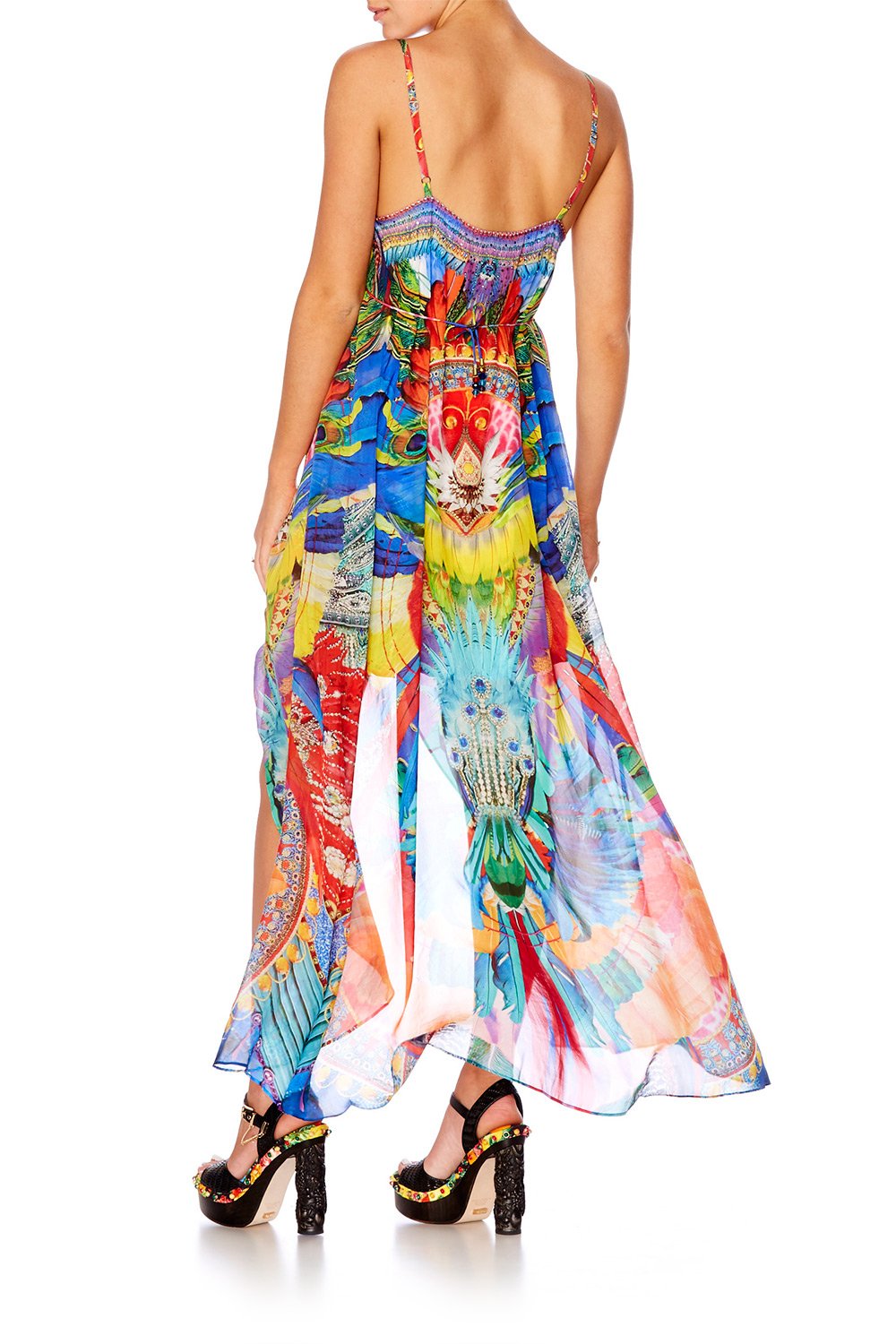 SHOW GIRL MINI DRESS WITH LONG OVERLAY