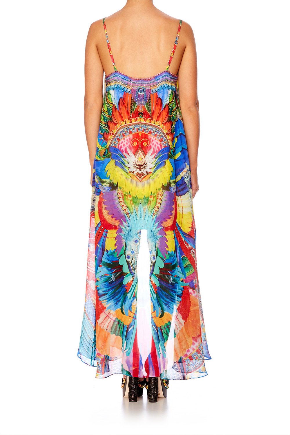 SHOW GIRL MINI DRESS WITH LONG OVERLAY