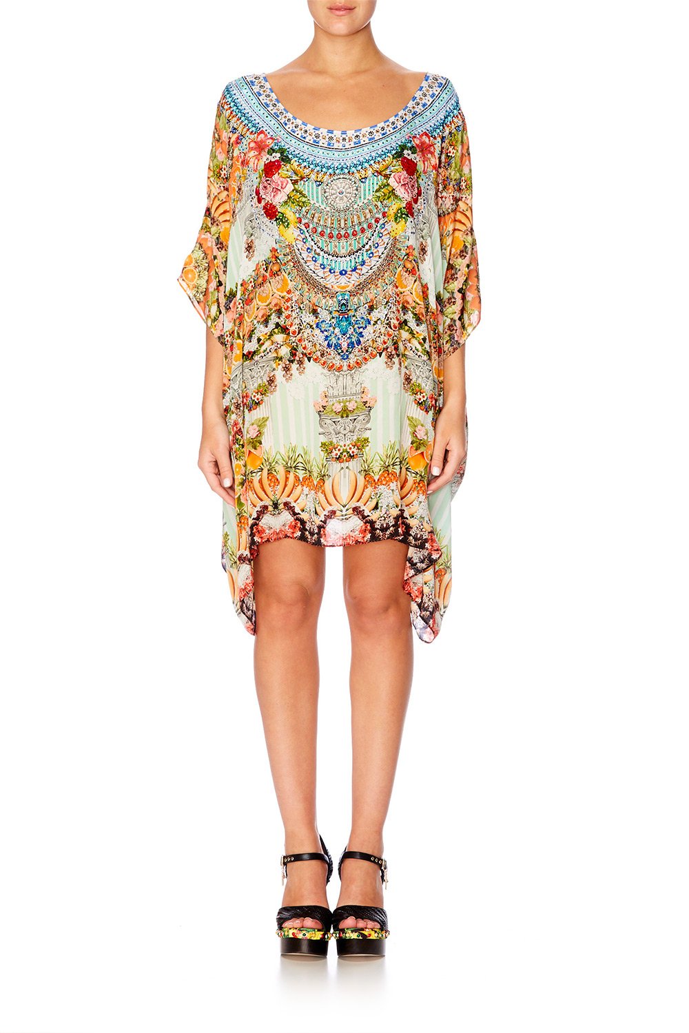 SLICE OF PARADISE SHORT ROUND NECK KAFTAN