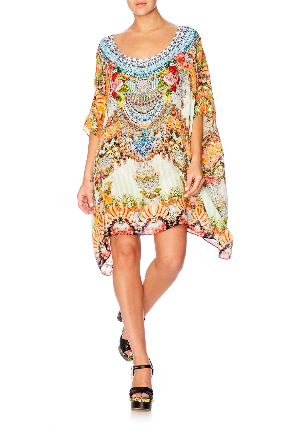 SLICE OF PARADISE SHORT ROUND NECK KAFTAN