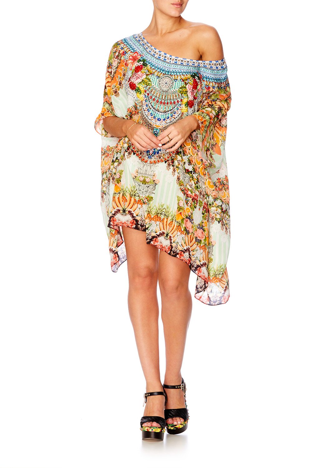 SLICE OF PARADISE SHORT ROUND NECK KAFTAN