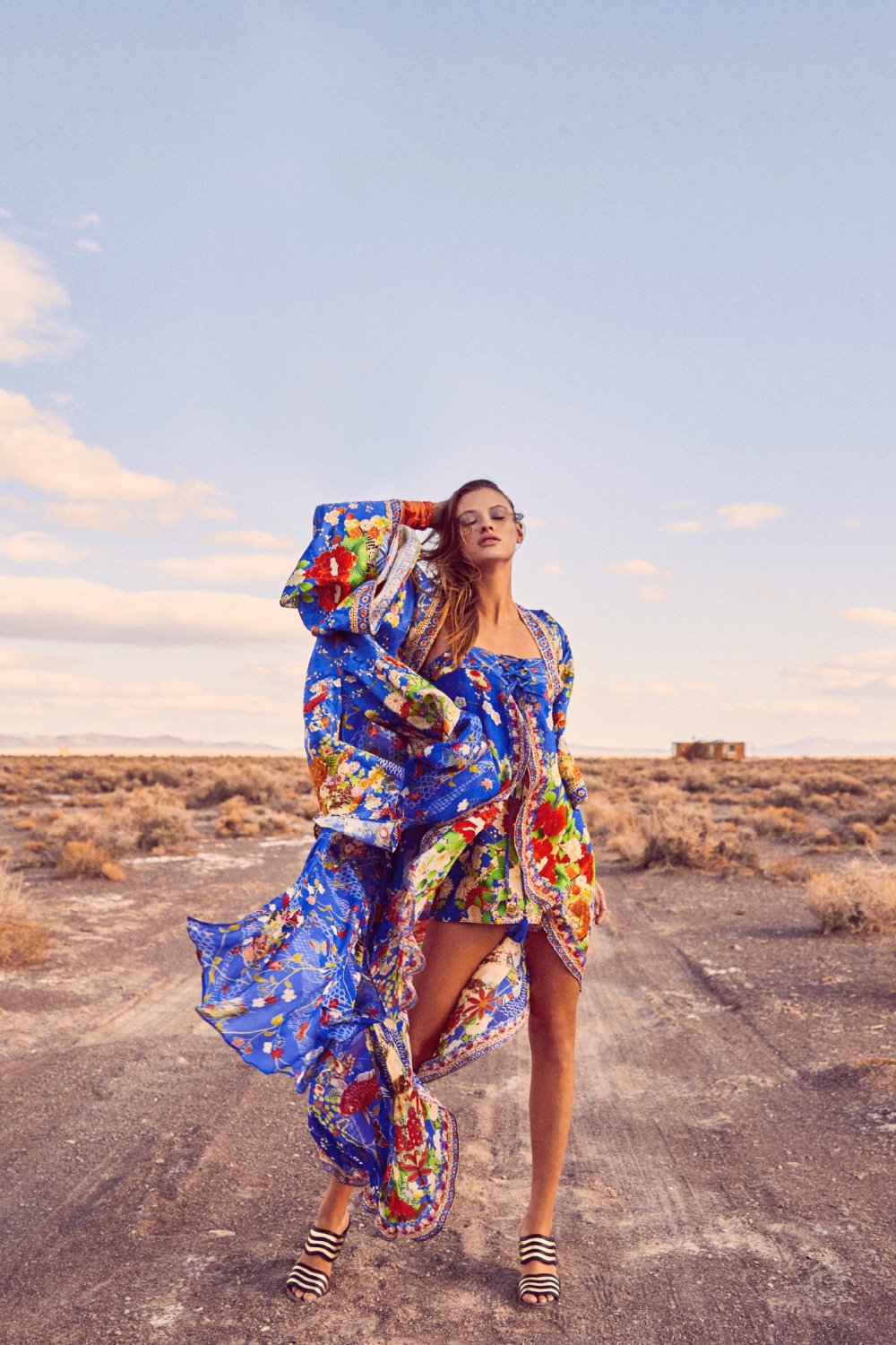 TIE DETAIL OVERLAY PLAYSUIT PLAYING KOI