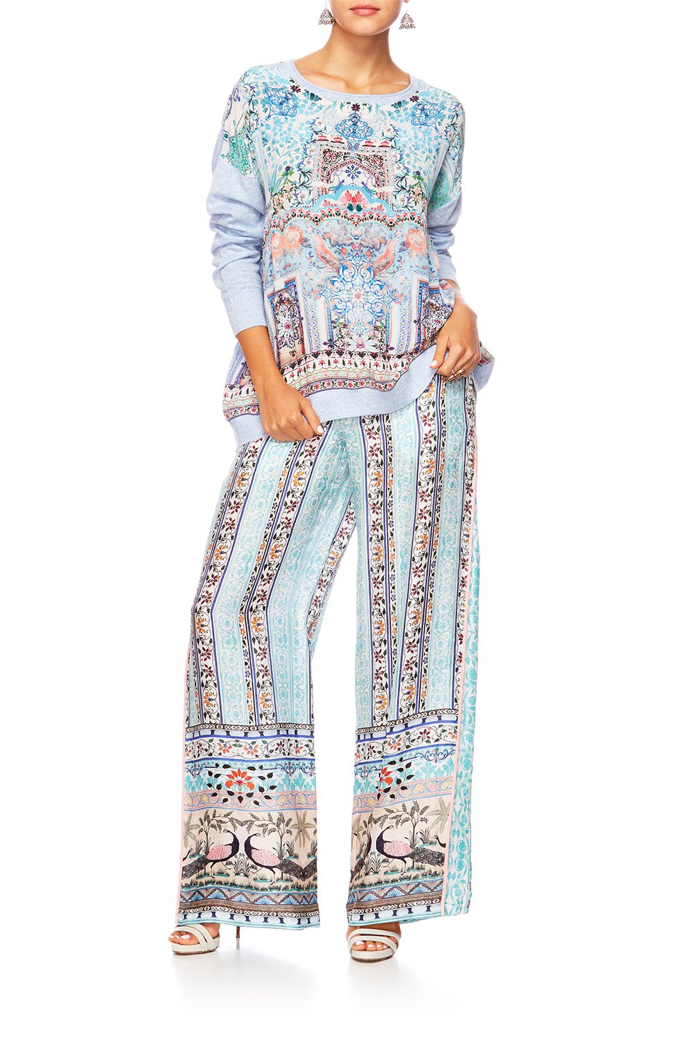 LOVERS RETREAT LOOSE FIT JUMPER W KNIT BACK