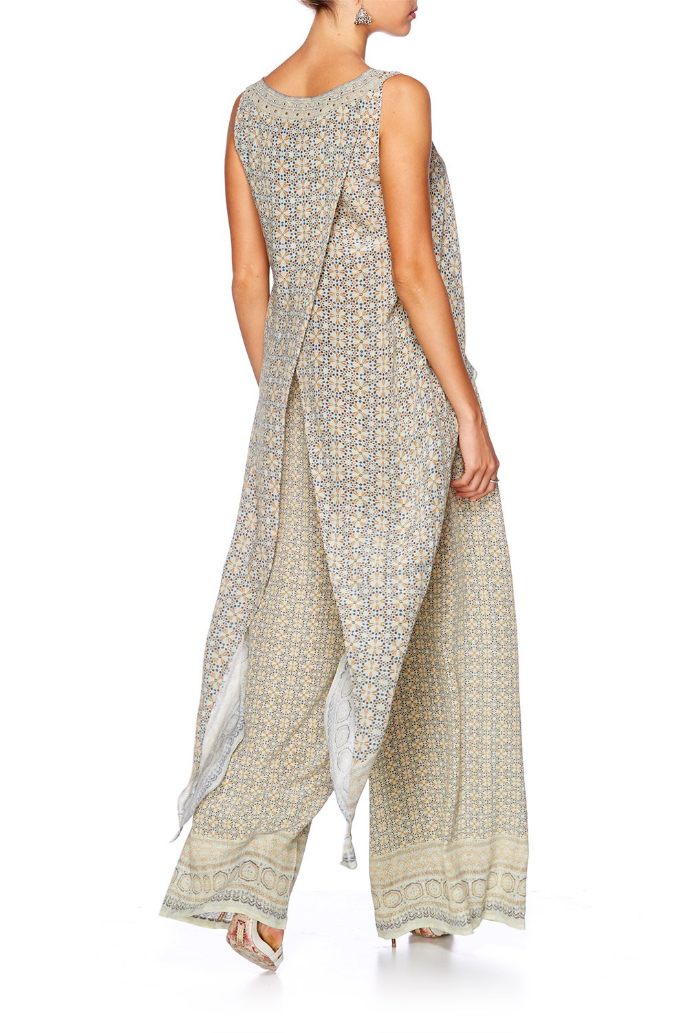 THREADED UNION HIGH LOW CROSS BACK TOP