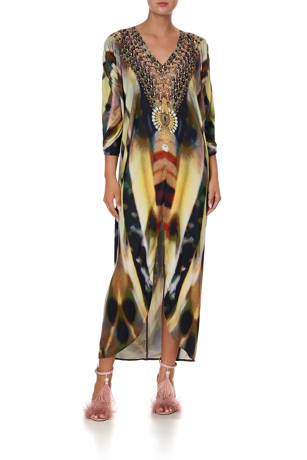 V NECK LONG DRESS VOODOO