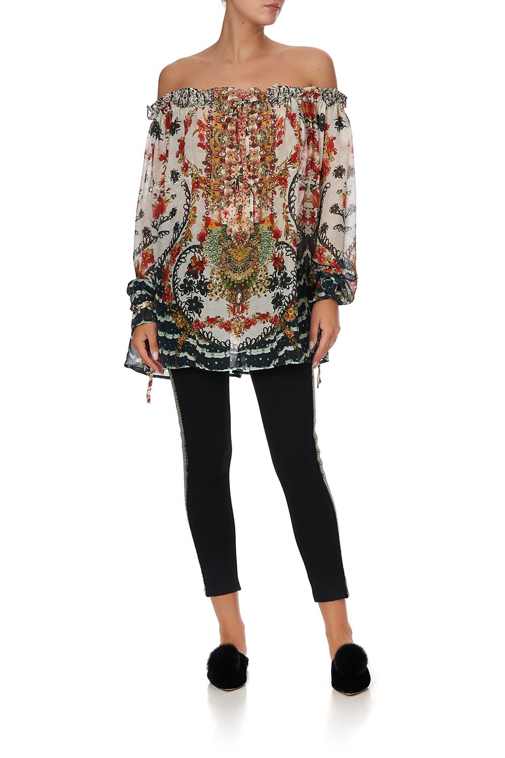 DRAWSTRING BLOUSE LA ROSA