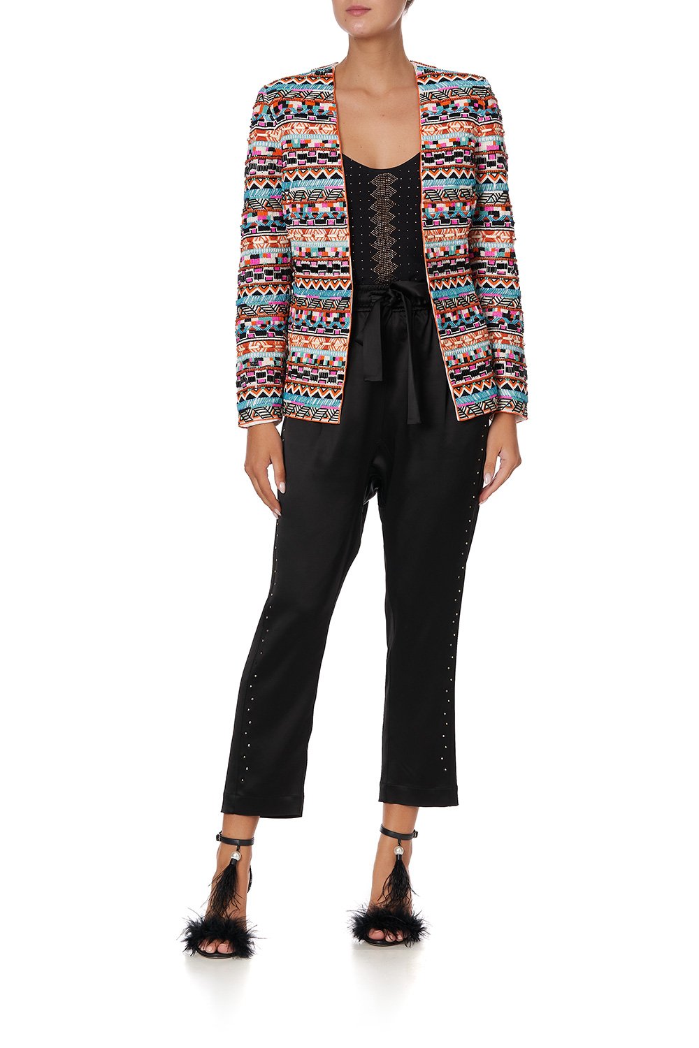 EMBELLISHED BLAZER JACKET MUTLI